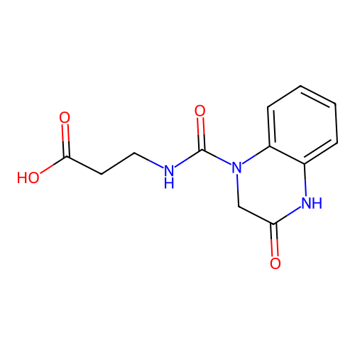 N-[(3-hydroxyquinoxalin-1(2H)-yl)carbonyl]-beta-alanine structure