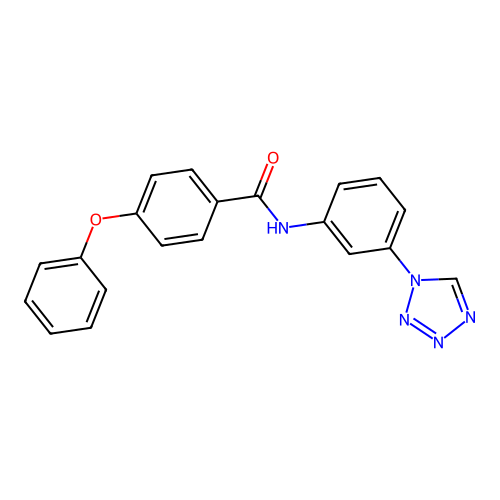 4-phenoxy-N-[3-(1H-tetrazol-1-yl)phenyl]benzamide structure