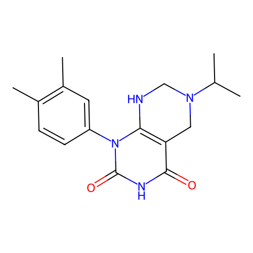 1-(3,4-dimethylphenyl)-6-propan-2-yl-7,8-dihydro-5H-pyrimido[4,5-d]pyrimidine-2,4-dione structure