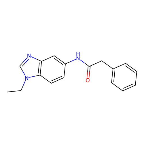 N-(1-ethylbenzimidazol-5-yl)-2-phenylacetamide structure
