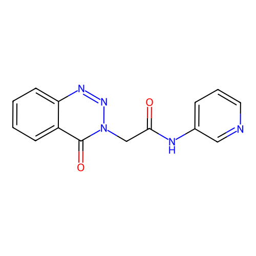 2-(4-oxo-1,2,3-benzotriazin-3(4H)-yl)-N-(pyridin-3-yl)acetamide structure
