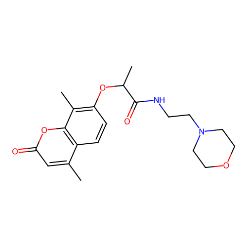 2-[(4,8-dimethyl-2-oxo-2H-chromen-7-yl)oxy]-N-[2-(morpholin-4-yl)ethyl]propanamide structure