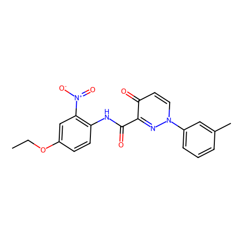 N-(4-ethoxy-2-nitrophenyl)-4-oxo-1-(m-tolyl)-1,4-dihydropyridazine-3-carboxamide structure