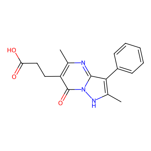 3-{2,5-dimethyl-7-oxo-3-phenyl-4H,7H-pyrazolo[1,5-a]pyrimidin-6-yl}propanoic acid structure