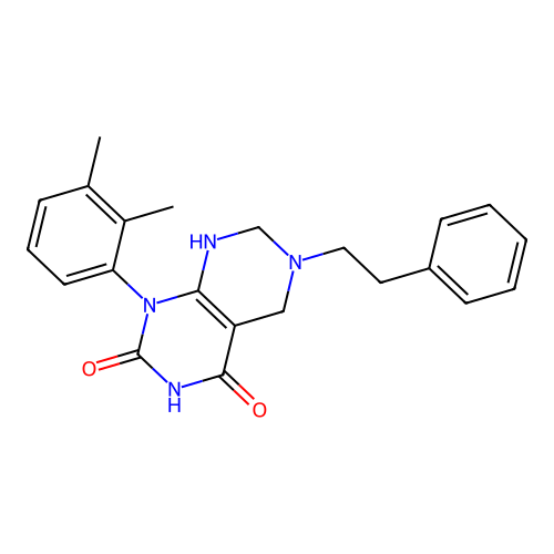 1-(2,3-dimethylphenyl)-6-phenethyl-5,6,7,8-tetrahydropyrimido[4,5-d]pyrimidine-2,4(1H,3H)-dione structure