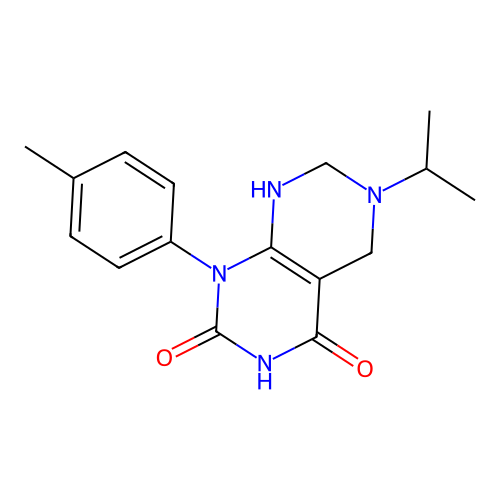 1-(4-methylphenyl)-6-propan-2-yl-7,8-dihydro-5H-pyrimido[4,5-d]pyrimidine-2,4-dione structure