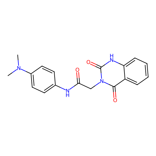 N-[4-(dimethylamino)phenyl]-2-(2-hydroxy-4-oxoquinazolin-3(4H)-yl)acetamide structure