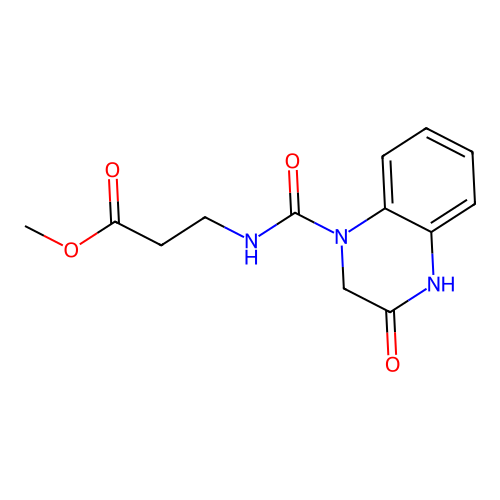methyl N-[(3-hydroxyquinoxalin-1(2H)-yl)carbonyl]-beta-alaninate structure