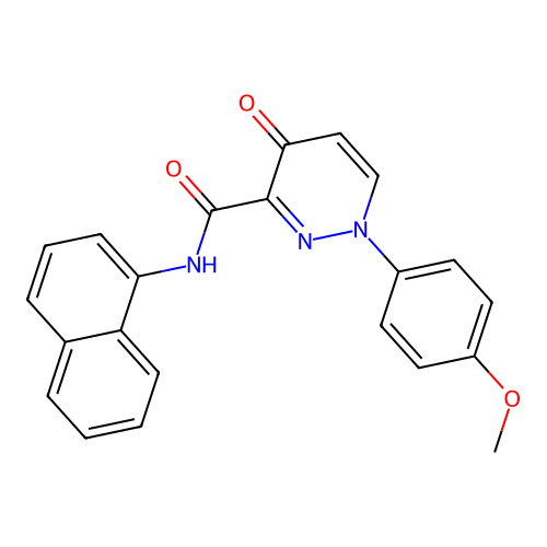 1-(4-methoxyphenyl)-N-(naphthalen-1-yl)-4-oxo-1,4-dihydropyridazine-3-carboxamide structure