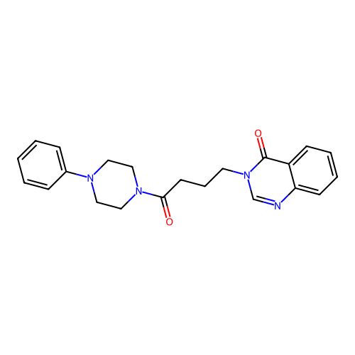 3-[4-oxo-4-(4-phenylpiperazino)butyl]-4(3H)-quinazolinone structure