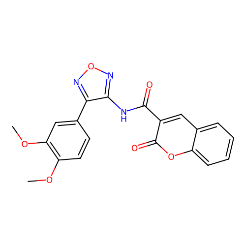 N-[4-(3,4-dimethoxyphenyl)-1,2,5-oxadiazol-3-yl]-2-oxo-2H-chromene-3-carboxamide structure