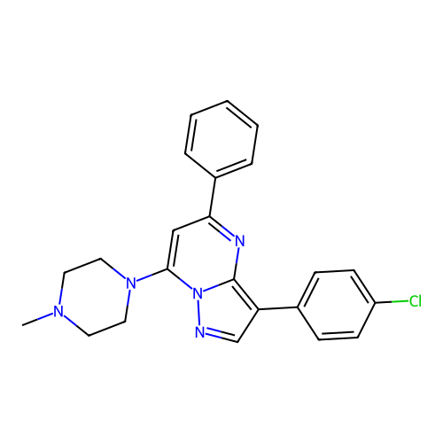 3-(4-Chlorophenyl)-7-(4-methylpiperazin-1-yl)-5-phenylpyrazolo[1,5-a]pyrimidine structure