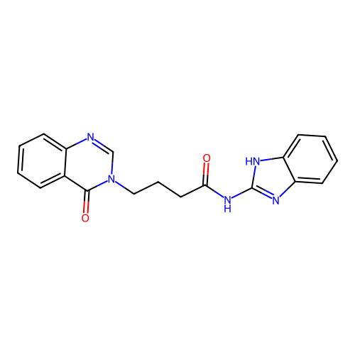 N-(1H-benzimidazol-2-yl)-4-(4-oxoquinazolin-3(4H)-yl)butanamide structure