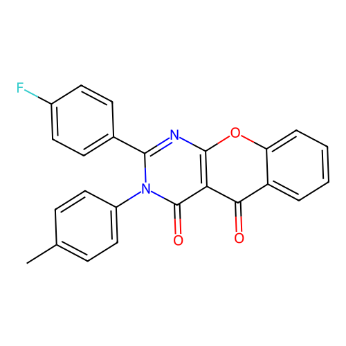 2-(4-fluorophenyl)-3-(4-methylphenyl)-4H-chromeno[2,3-d]pyrimidine-4,5(3H)-dione structure