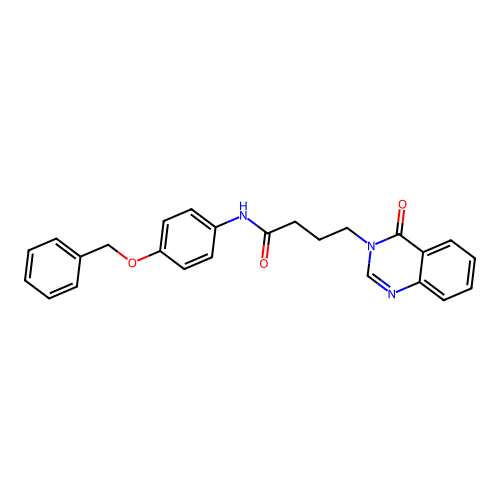 N-(4-(benzyloxy)phenyl)-4-(4-oxoquinazolin-3(4H)-yl)butanamide structure