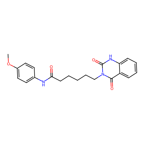 6-(2-hydroxy-4-oxoquinazolin-3(4H)-yl)-N-(4-methoxyphenyl)hexanamide structure