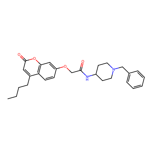 N-(1-benzylpiperidin-4-yl)-2-((4-butyl-2-oxo-2H-chromen-7-yl)oxy)acetamide structure