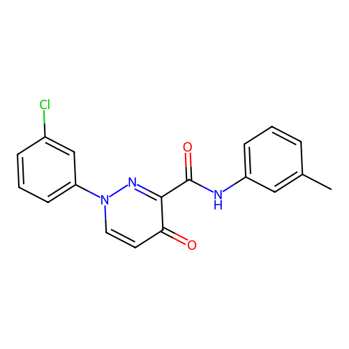 1-(3-chlorophenyl)-N-(3-methylphenyl)-4-oxo-1,4-dihydropyridazine-3-carboxamide structure