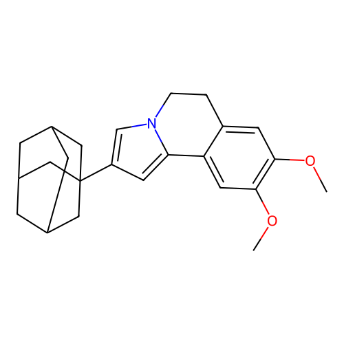 2-(1-adamantyl)-8,9-dimethoxy-5,6-dihydropyrrolo[2,1-a]isoquinoline structure