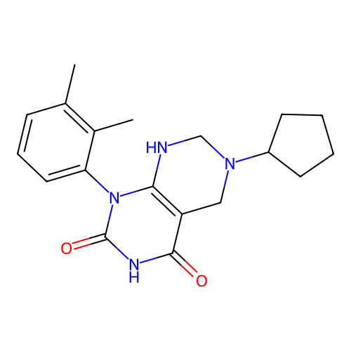 6-cyclopentyl-1-(2,3-dimethylphenyl)-2-hydroxy-5,6,7,8-tetrahydropyrimido[4,5-d]pyrimidin-4(1H)-one structure