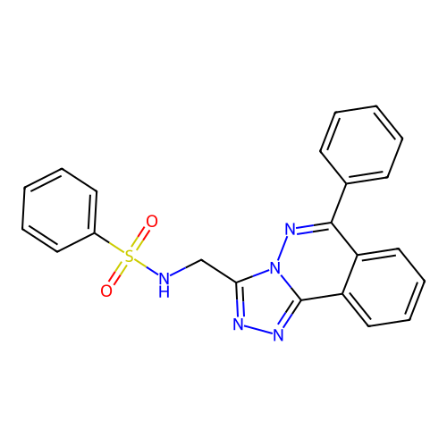 N-[(6-phenyl[1,2,4]triazolo[3,4-a]phthalazin-3-yl)methyl]benzenesulfonamide structure