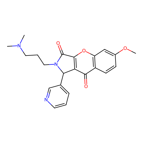 2-(3-(dimethylamino)propyl)-6-methoxy-1-(pyridin-3-yl)-1,2-dihydrochromeno[2,3-c]pyrrole-3,9-dione structure