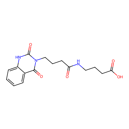 4-{[4-(2-hydroxy-4-oxoquinazolin-3(4H)-yl)butanoyl]amino}butanoic acid structure