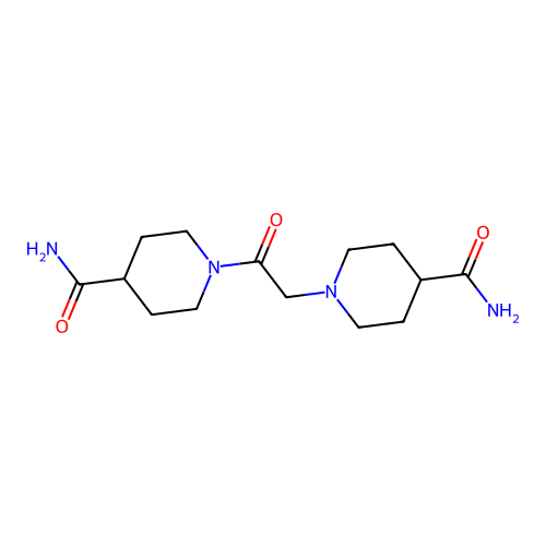 1-[2-(4-Carbamoylpiperidyl)acetyl]piperidine-4-carboxamide structure