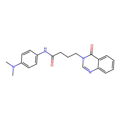 N-[4-(dimethylamino)phenyl]-4-(4-oxoquinazolin-3(4H)-yl)butanamide structure