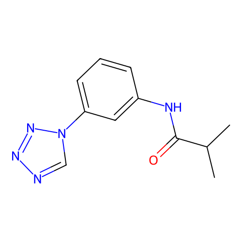 2-methyl-N-[3-(1H-tetrazol-1-yl)phenyl]propanamide structure