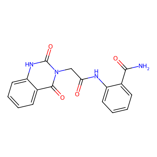 2-{[(2-hydroxy-4-oxoquinazolin-3(4H)-yl)acetyl]amino}benzamide structure