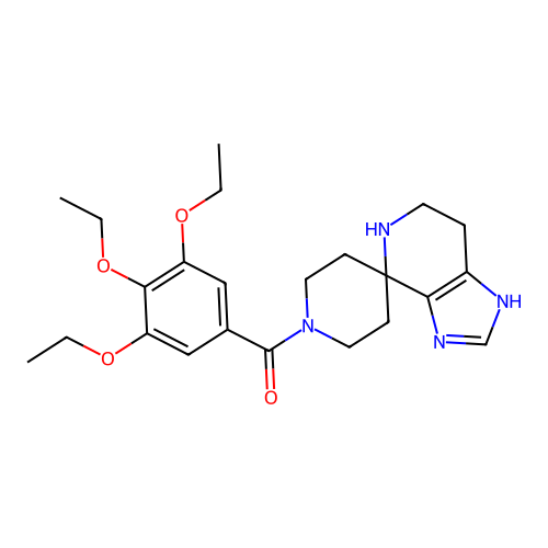 (1,5,6,7-tetrahydrospiro[imidazo[4,5-c]pyridine-4,4'-piperidin]-1'-yl)(3,4,5-triethoxyphenyl)methanone structure
