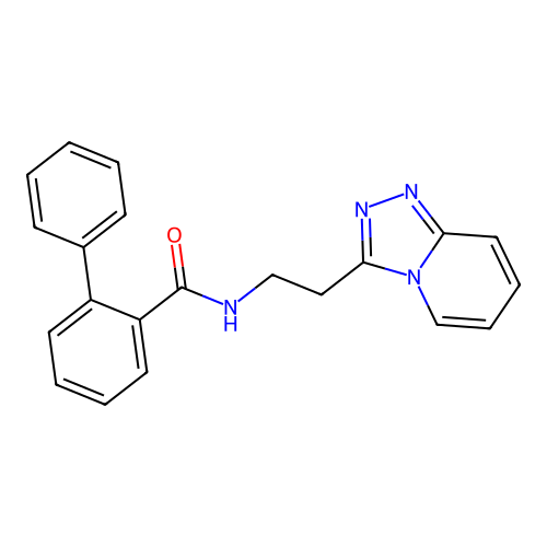 N-[2-([1,2,4]triazolo[4,3-a]pyridin-3-yl)ethyl]biphenyl-2-carboxamide structure