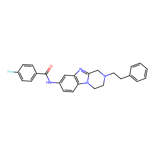 4-fluoro-N-(2-phenethyl-1,2,3,4-tetrahydrobenzo[4,5]imidazo[1,2-a]pyrazin-8-yl)benzamide structure