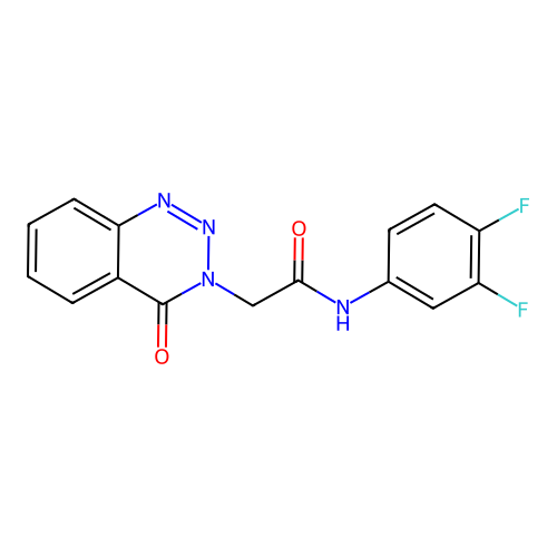 N-(3,4-difluorophenyl)-2-(4-oxo-1,2,3-benzotriazin-3(4H)-yl)acetamide structure