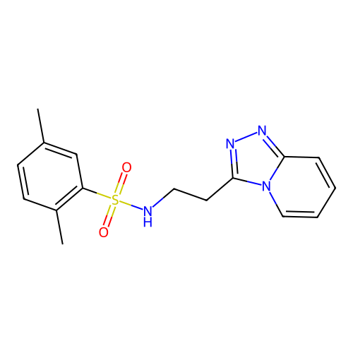 2,5-dimethyl-N-[2-([1,2,4]triazolo[4,3-a]pyridin-3-yl)ethyl]benzenesulfonamide structure