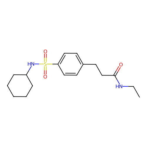 3-[4-(cyclohexylsulfamoyl)phenyl]-N-ethylpropanamide structure