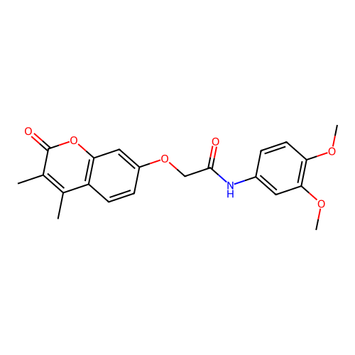N-(3,4-dimethoxyphenyl)-2-((3,4-dimethyl-2-oxo-2H-chromen-7-yl)oxy)acetamide structure