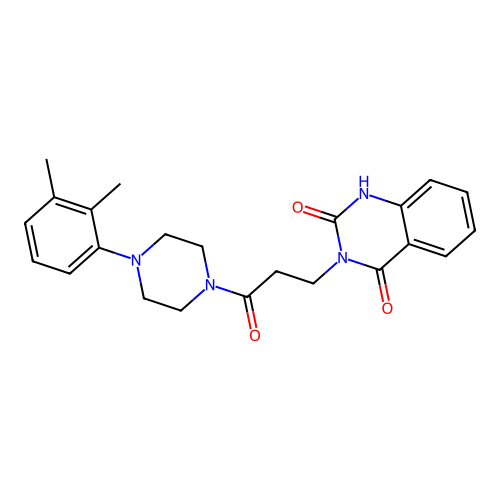 3-(3-(4-(2,3-dimethylphenyl)piperazin-1-yl)-3-oxopropyl)quinazoline-2,4(1H,3H)-dione structure