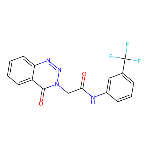 2-(4-oxo-1,2,3-benzotriazin-3(4H)-yl)-N-[3-(trifluoromethyl)phenyl]acetamide structure