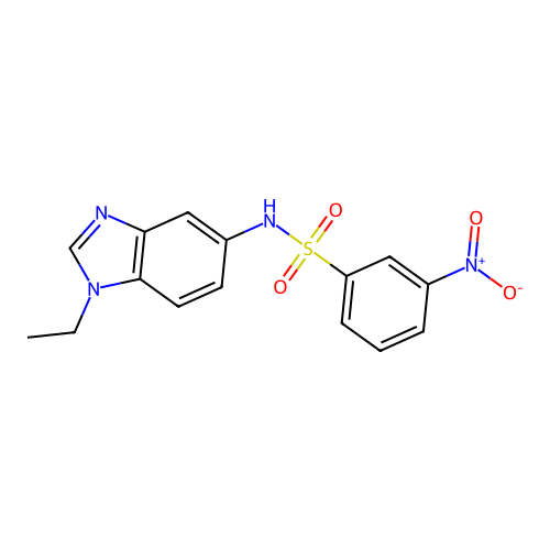 (1-Ethylbenzimidazol-5-yl)[(3-nitrophenyl)sulfonyl]amine structure