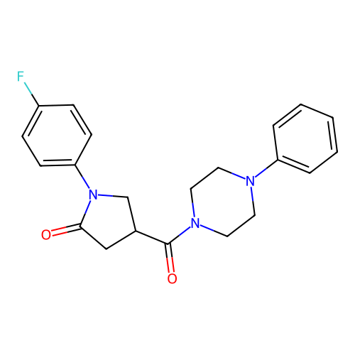 1-(4-Fluorophenyl)-4-(4-phenylpiperazine-1-carbonyl)pyrrolidin-2-one structure