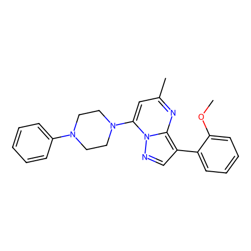 3-(2-Methoxyphenyl)-5-methyl-7-(4-phenylpiperazin-1-yl)pyrazolo[1,5-a]pyrimidine structure