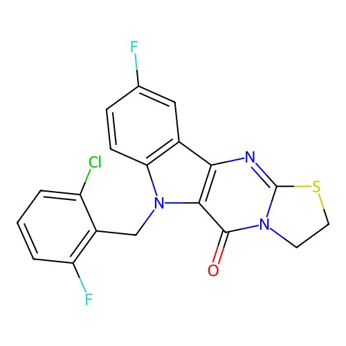 C19H12ClF2N3OS structure