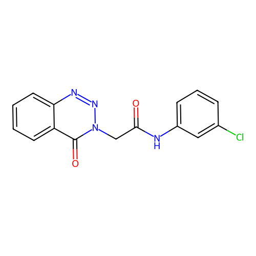 N-(3-chlorophenyl)-2-(4-oxo-1,2,3-benzotriazin-3(4H)-yl)acetamide structure