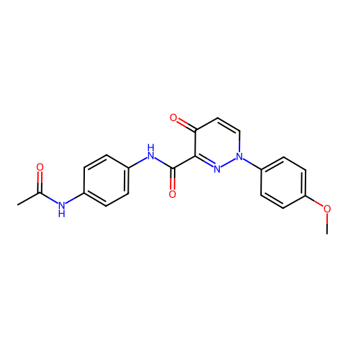 N-[4-(acetylamino)phenyl]-1-(4-methoxyphenyl)-4-oxo-1,4-dihydropyridazine-3-carboxamide structure