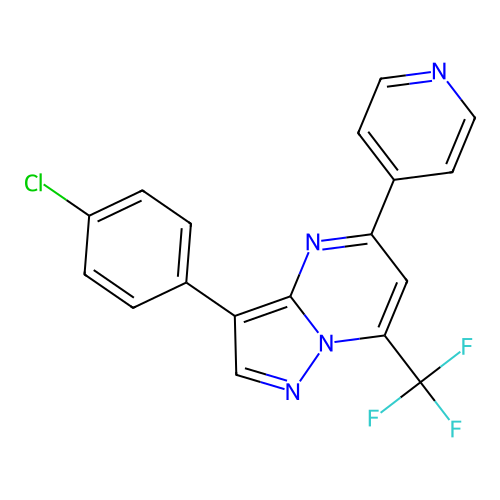 3-(4-Chlorophenyl)-5-(pyridin-4-yl)-7-(trifluoromethyl)pyrazolo[1,5-a]pyrimidine structure