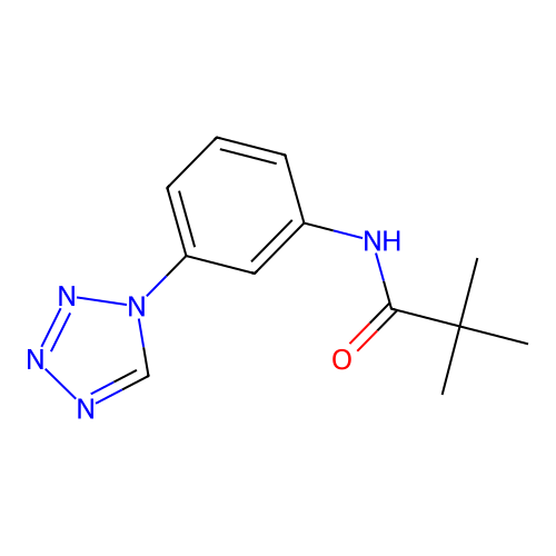 2,2-dimethyl-N-[3-(1H-1,2,3,4-tetrazol-1-yl)phenyl]propanamide structure