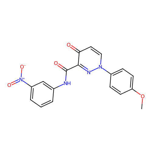 1-(4-methoxyphenyl)-N-(3-nitrophenyl)-4-oxo-1,4-dihydropyridazine-3-carboxamide structure