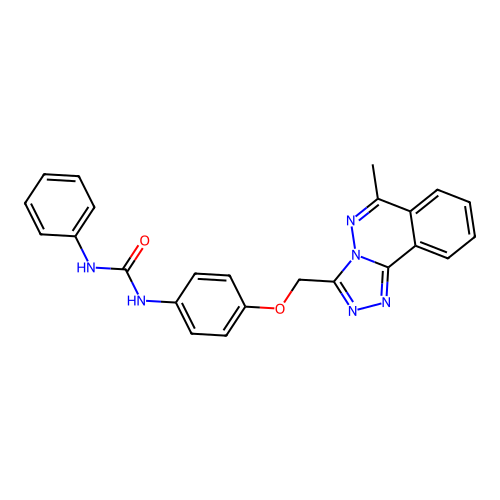 1-[4-[(6-methyl-[1,2,4]triazolo[3,4-a]phthalazin-3-yl)methoxy]phenyl]-3-phenylurea structure